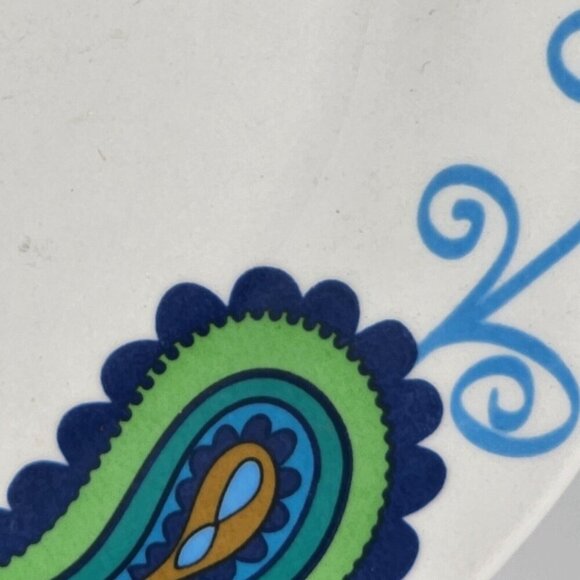 Royal Norfolk Blue Paisley Blue Green White Dinner Plate China Lot Of 2 Vintage - Picture 6 of 10